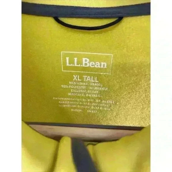 Mens L. L. Bean XL Tall Fleece Yellow And Gray 3 Pocket Vest - Picture 7 of 12